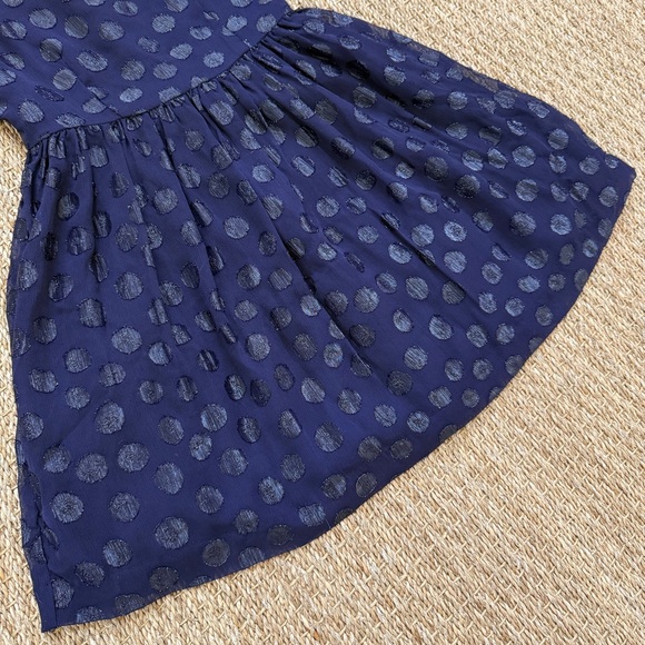 Tommy Hilfiger Girls Shimmer Polka Dot Dress Size 6 - Picture 3 of 11